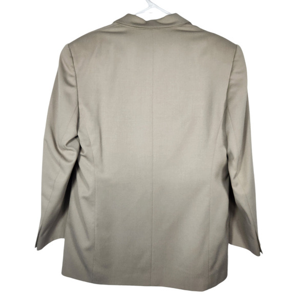 JAEGER Vintage Neutral Tan Wool Blend Blazer Jacket 10 - Picture 2 of 10